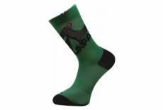 Paire de chaussettes rafal big logo vert noir