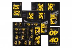 Kit stickers fox racing shox heritage fourche et amortisseur jaune