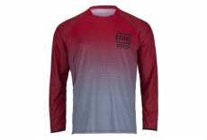 Maillot manches longues kenny factory rouge gris