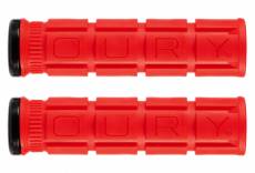 Paire de grips oury grips lock on v2 rouge candy