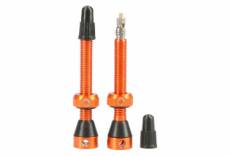 Tubolight paire de valves tubeless 50mm orange