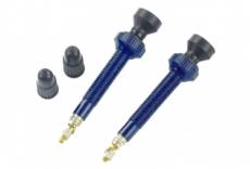 Valve tubeless conique 45mm bleu 2 valves