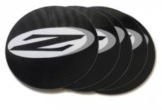 Accessoires roues zipp 5 patchs noirs valve cover lenticulaire noir