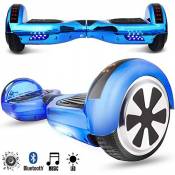 Magic Vida Skateboard Électrique Bluetooth 6.5 Pouces avec LED Gyropode Smart Scooter Multicolor Auto-Équilibrage pour Enfants et Adultes,Sac de Trans