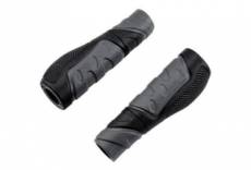Poignee velo caoutchouc rubber ergonomique noir gris