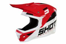 Casque integral shot furious chase glossy rouge blanc