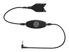 EPOS CMB 01 CTRL - Câble pour casque micro - connecteur de casque micro mâle droit pour jack mini mâle incliné - 80 cm - noir - pour IMPACT SC 230, 23