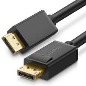 Câble DisplayPort mâle vers DisplayPort mâle DP 1.2. Supporte 4K 60Hz 2K 144Hz PC Carte Graphique Écran (3M)