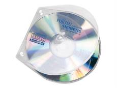Veloflex VELOBOX - Portefeuille pour disques CD/DVD - 1 disque - polypropylène - transparent (pack de 100)