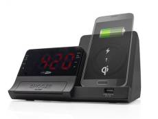 Caliber HCG012QI-BT Radio-réveil FM AUX, Bluetooth fonction de charge de la batterie noir