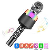 Microphone de Karaoké Sans Fil Bluetooth Pour IPhone,Android, Micro Portable Pour Home, Party - Noir