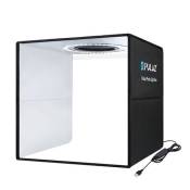 Boîte à lumière PULUZ Mini Portable Pliant avec 6 décors de couleur tente de photographie de pièce de lumière LED-Noir