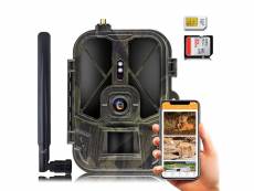 Caméra de chasse 4k 36mp 4g app mobile android ios + chargeur + 2 batteries + sd 64go yonis