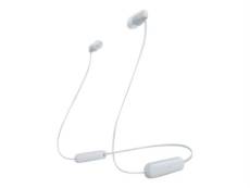 Ecouteurs intra-auriculaire tour de cou sans fil Bluetooth Sony WI-C100 Blanc