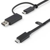 StarTech 3ft Hybrid USB-C Cable w/USB-A Adapter