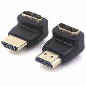 VCE Adaptateur HDMI 90 degrés et 270 degrés Connecteur