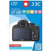 2x Film Protection Ecran LCD Visière H3 pour Appareil Photo Canon EOS 100D