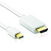 CABLING® **5M** Mini Display Port vers HDMI Convertisseur. Video + Audio pour unibody MacBook -Pro- Air-iMac+PC avec Mini Display Port etc..