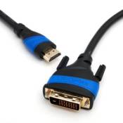 Kabeldirekt 5m câble adaptateur dvi 24+1 à hdmi ( full hd 1080p highspeed avec ethernet) - top series