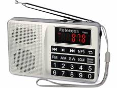 Radio portable am fm à ondes courtes avec batterie