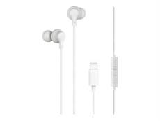 BigBen Connected - Écouteurs avec micro - intra-auriculaire - filaire - Lightning - blanc - pour Apple iPad/iPhone/iPod (Lightning)