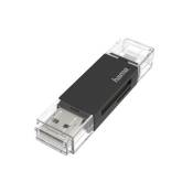 Hama Lecteur de cartes USB, OTG, USB-A + Micro-USB, USB 2 .0, SD/micro SD