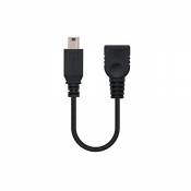Nano Cable 10.01.3800 - Câble Mini USB 2.0 OTG vers Mini, mâle-Femelle, Noir,15cm