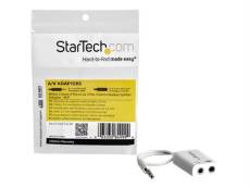 StarTech.com 4 Position Microphone and Headphone Splitter 3.5 mm 4 Pin / 4 Pole Mic and Audio Combo Splitter Cable (MUYHSMFFADW) - Répartiteur de casq