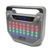 Ibiza Sound FREESOUND40-SI - Haut-parleur - pour utilisation mobile - sans fil - Bluetooth - argent