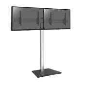 supports pro modular sol KIMEX 031-1212K1 Support sur pied pour 2 écrans TV 43'' - 49'' - Hauteur 175cm - A poser - Inclinable