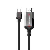 Câble USB-C vers HDMI Monster Cable Essentials UHD 4K HDR 60 Hz 2 m Noir
