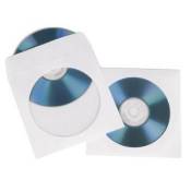 Hama CD-ROM Paper Sleeves - Pochette CD - capacité : 1 CD - blanc (pack de 50)