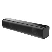 Q2 Mini Haut-parleur Pour PC, Bluetooth 5.0 Caisson de basses filaire - Noir