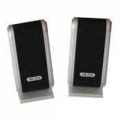 NILOX 10NXCA4920001 Haut-parleurs avec câble USB 6 W 20 – 100 Hz, Noir, Argent 6 W