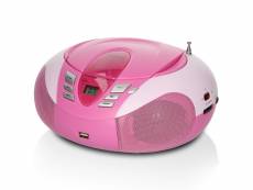 Radio portable fm et lecteur cd/usb lenco rose SCD-37 USB Pink