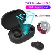 TWS Écouteur Sans Fil Pour Redmi Airdots Écouteurs LED Affichage Bluetooth V5.0 Casques Avec Micro Pour IPhone Huawei Samsung PK A6S