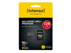 Carte microSDXC Intenso Premium 128 GB Class 10, UHS-I avec adaptateur SD