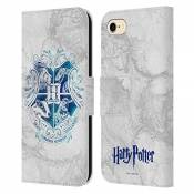 Head Case Designs sous Licence Officielle Harry Potter Hogwarts Aguamenti Deathly Hallows IX Coque en Cuir à Portefeuille Compatible avec Apple iPhone
