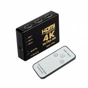 Hub Commutateur HDMI 4K UHD,HDMI commutateur Sélecteur