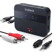 Inateck Transmetteur Bluetooth AptX HD, Adaptateur Audio avec Panneau d'Affichage, Faible Latence, Supporte Les Câbles à Fibre Optique
