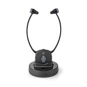Nedis HPRF021BK - Écouteurs avec micro - intra-auriculaire - radio - sans fil, filaire - jack 3,5mm - noir