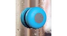 Cabling® enceinte bluetooth portable,étanche haut-parleur de douche sans fil parleur à voix haute stéréo,ventouse puissante (bleu)