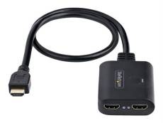 StarTech.com 2-Port HDMI Splitter, 4K 60Hz HDMI 2.0 Video, 4K HDMI Splitter 1 In 2 Out, 1x2 HDMI Display/Output Splitter, HDR/HDCP - 20in (50cm) Built
