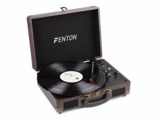 Valise tourne-disque vinyle noire fenton - haut-parleurs stéréo intégrés - lecture: 33-45-78 - disque 7-10-12
