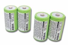 vhbw 4X Batteries de Remplacement NiMH 3000mAh pour