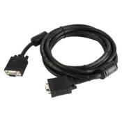 Cablexpert Premium CC-PPVGA-5M-B - Câble VGA - HD-15 (VGA) (M) pour HD-15 (VGA) (M) - 5 m - moulé, vis moletées - noir