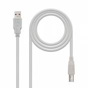 Nano Cable 10.01.0104 - Câble d'imprimante USB 2.0, mâle-mâle, Beige, 3mts