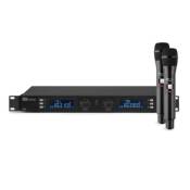 Power Dynamics PD632C Set de micros sans fil 2x 20 canaux UHF - Emetteur + 2 micros à main - Noir