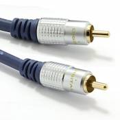 Pur HQ cuivre desoxygéné SPDIF Digital l'audio 75ohm Subwoofer câble Plaqués Or 5 m [5 mètre/5m]