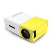 Vidéoprojecteur OHP YG-300 Lumi USB LED Mini HDMI Projecteur Portable 1300mAh Li-batterie Jaune + blanc